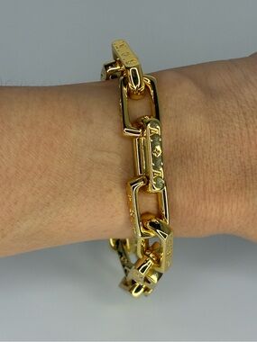 Vintage Gold Link Bracelet - Elegant Women's Chain Bracelet